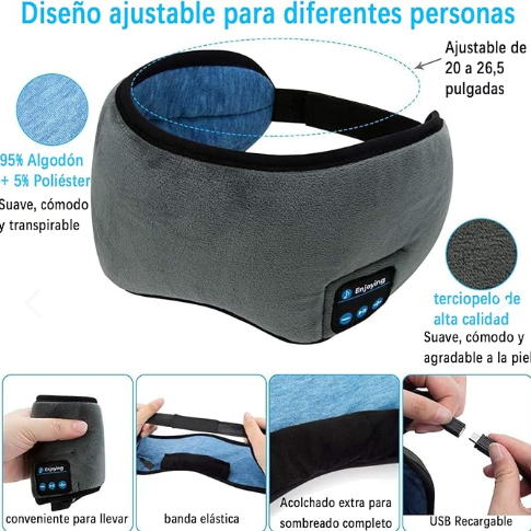 Audífonos Para Dormir Antifaz