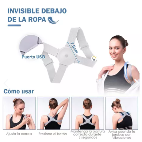 Corrector Postura Espalda Recta Sensor A