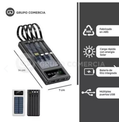 Power Bank Inteligente Carga Solar Portatil