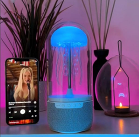 Lampara  y Parlante Medusa de Colores