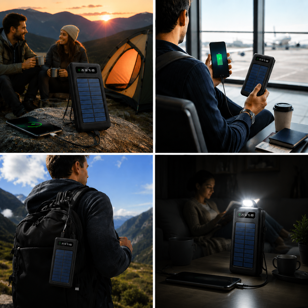 Power Bank Inteligente Carga Solar Portatil
